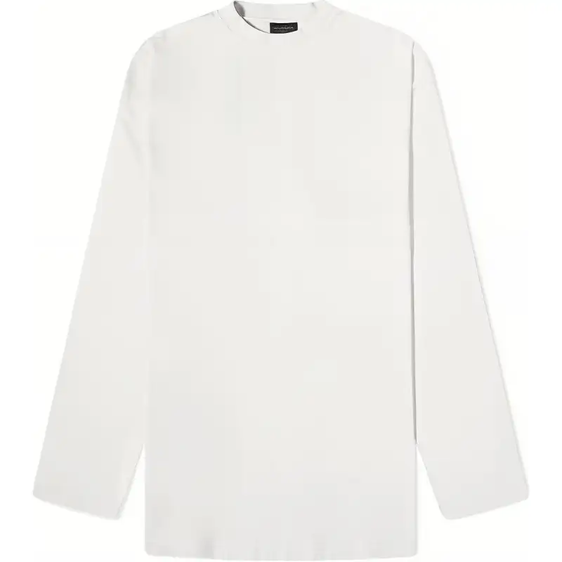 Balenciaga T Shirts Men's White Crew Neck Moderate Straight Fit
