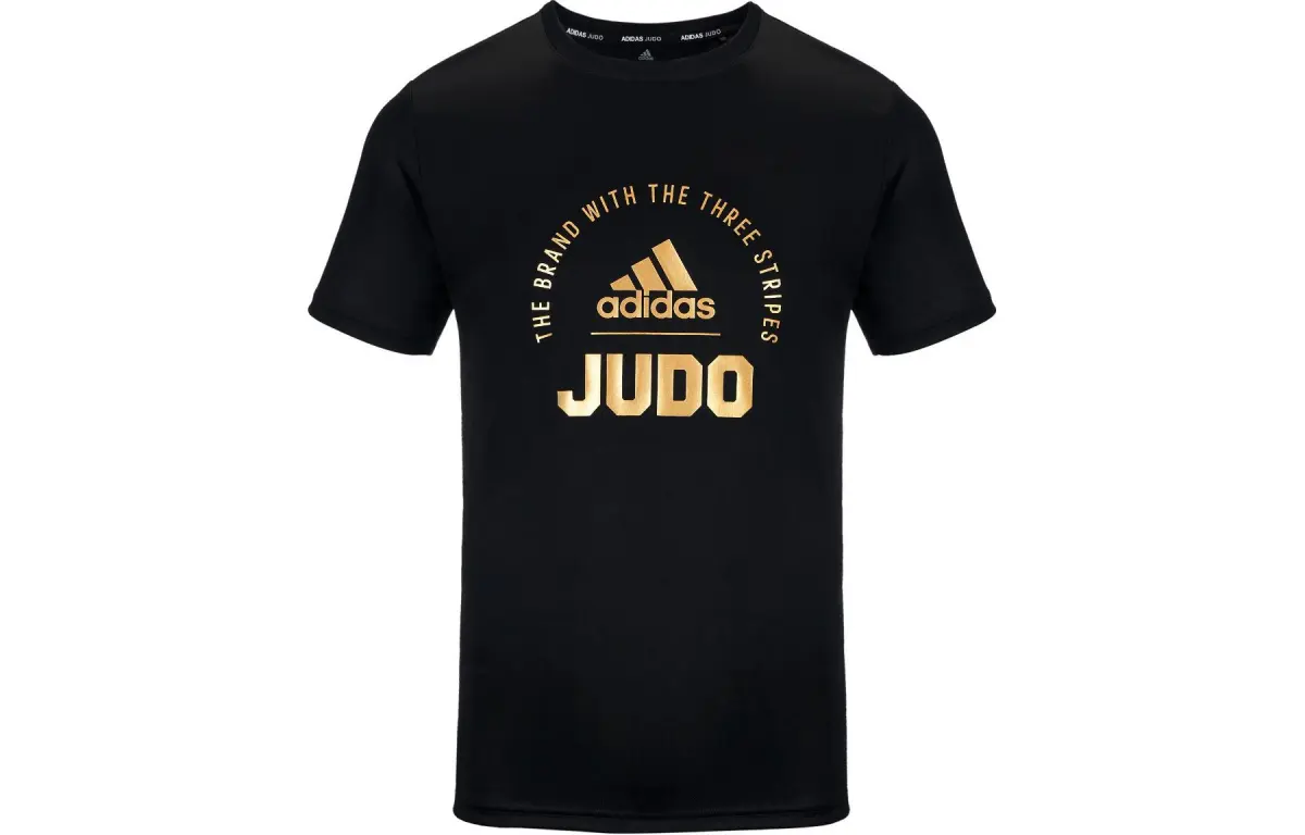 Adidas T Shirt Unisex Black Gold