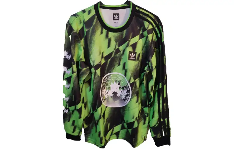 Adidas Originals T Shirts Men's Green Crew Neck Moderate Straight Fit
