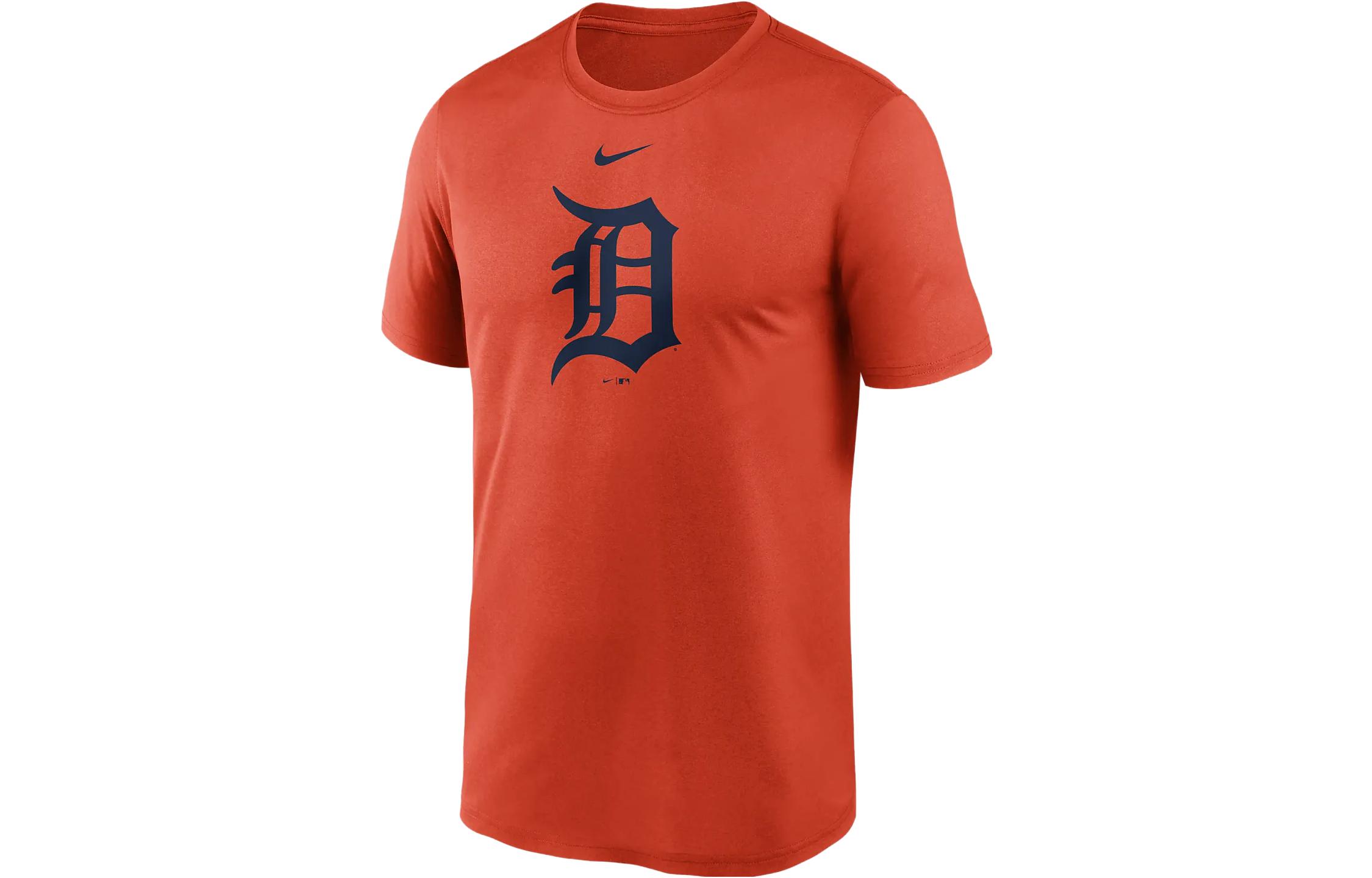 Nike Detroit Tigers Logo Men's Nike Dri FIT Mlb Hooded T Shirt