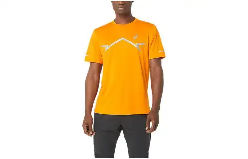 ASICS LITE SHOW T Shirts Men's Bright Orange Crew Neck Moderate Straight Fit