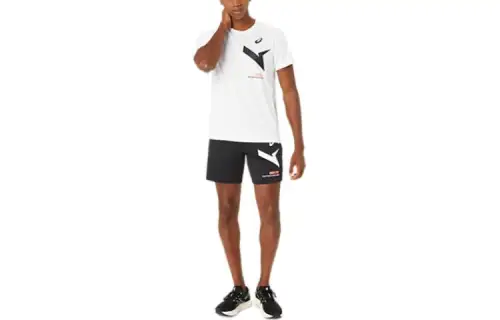 ASICS AIM TRG T Shirts Unisex White Crew Neck Moderate Other