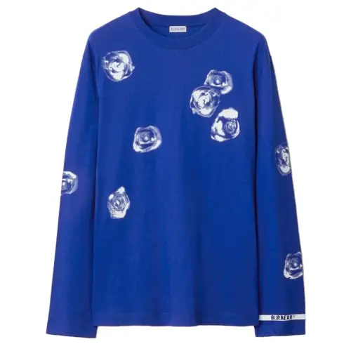 Burberry Rose-print Cotton T-shirt