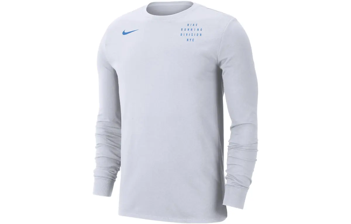 Nike Dri Fit Running Long Sleeve T Shirt T Shirt Men's White