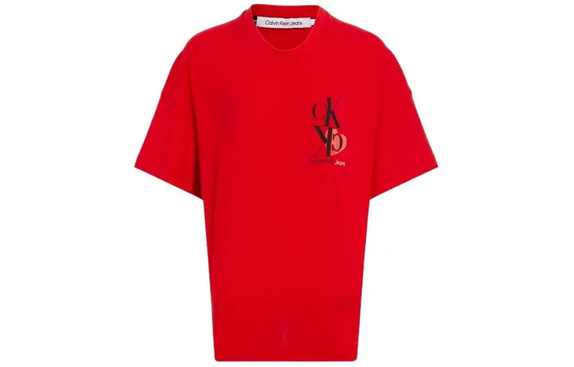 CALVIN KLEIN T Shirt Unisex Red
