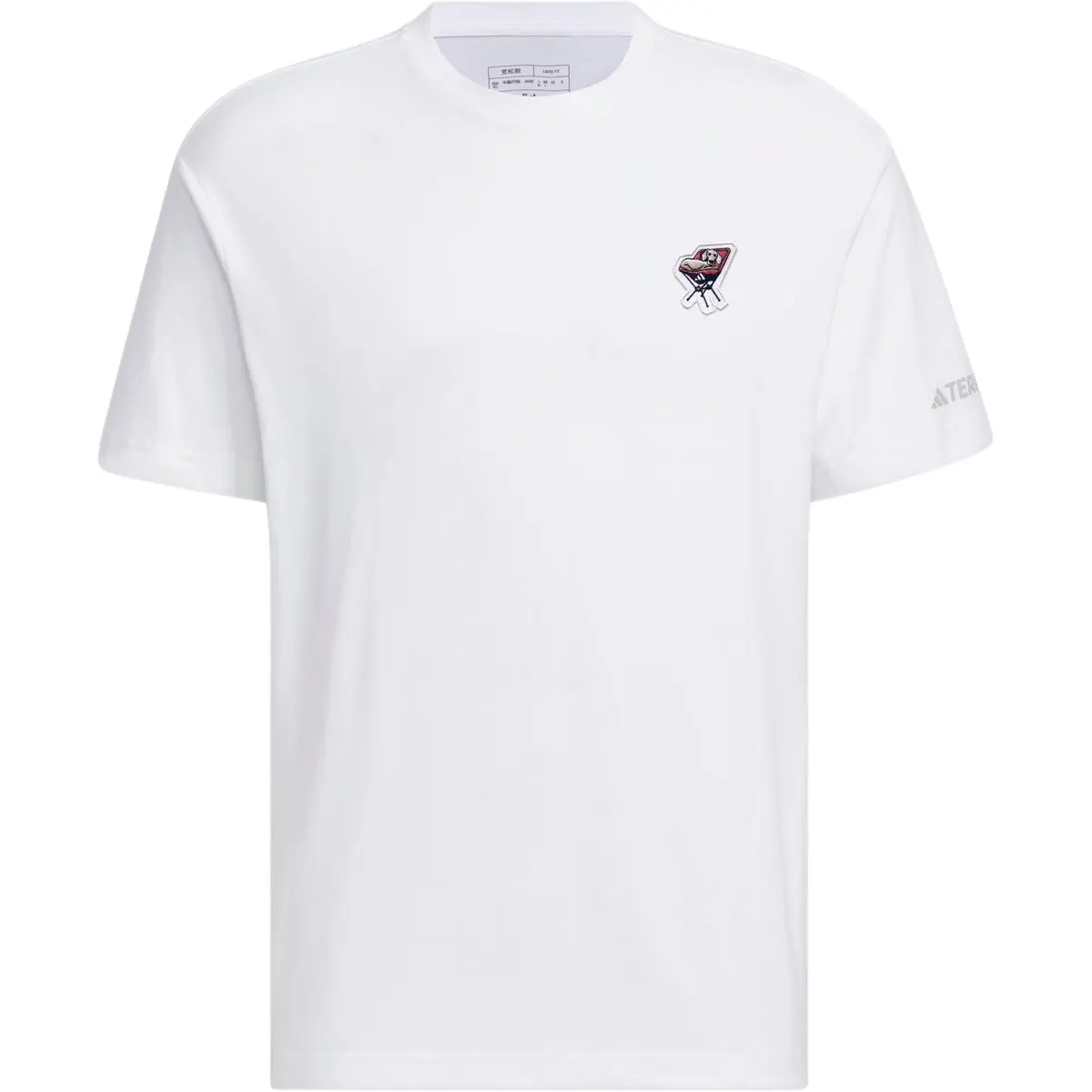Adidas T-Shirts Men's White Crew Neck Moderate