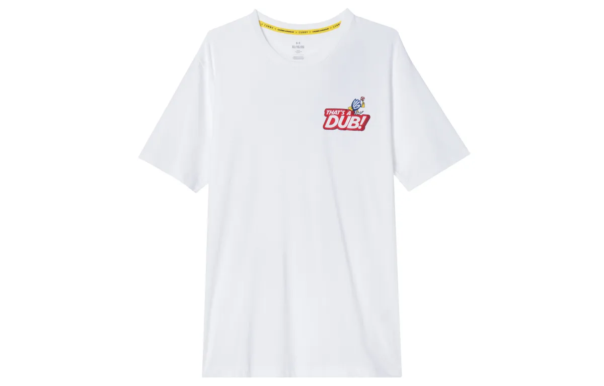 Under Armour T-Shirts Men's White Crew Neck Moderate