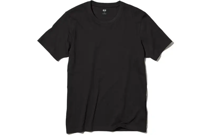UNIQLO T Shirts Unisex Black 00 Crew Neck Moderate Straight Fit