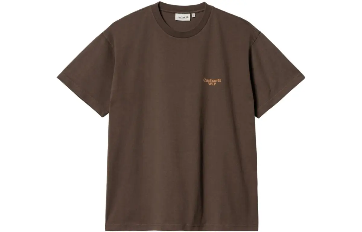 Carhartt WIP T-Shirts Men's Seven-Leaf Tree Color Crew Neck Moderate Straight Fit