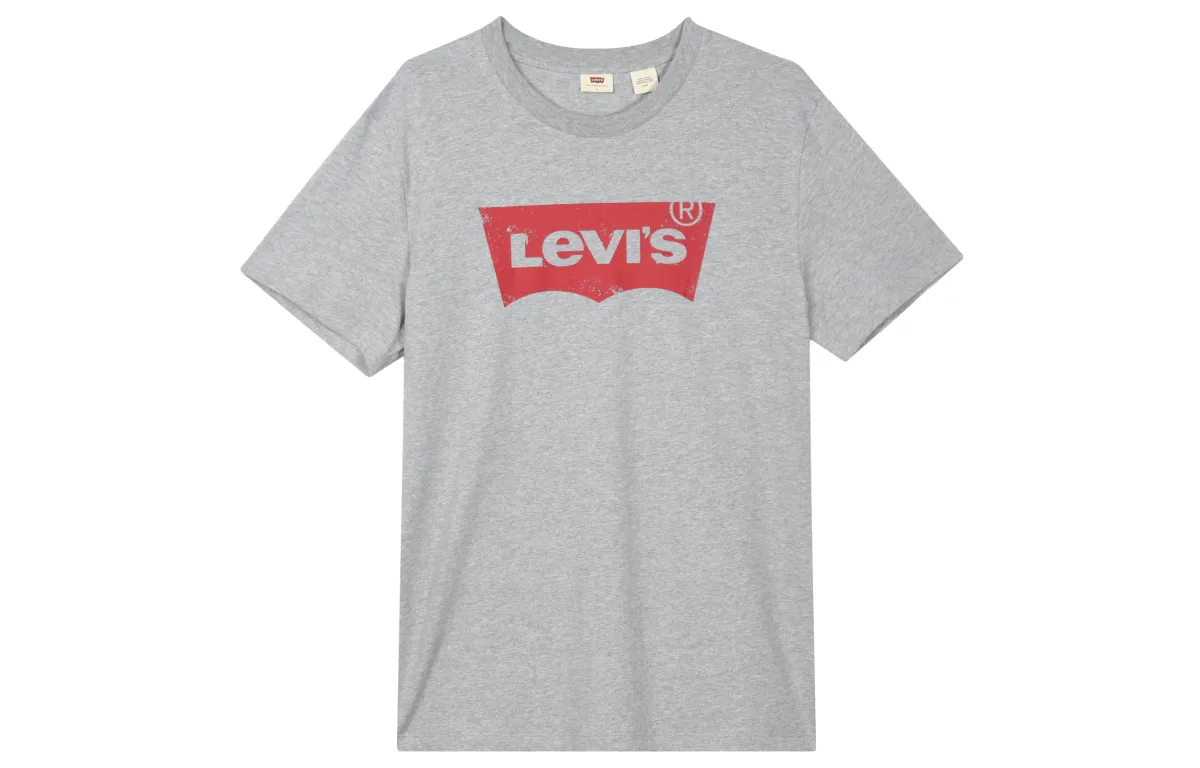 Levi's T-Shirts Men's Gray Crew Neck Moderate Straight Fit