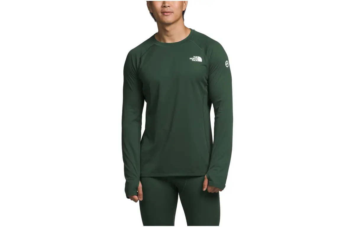 THE NORTH FACE T-Shirts Men's Pine Needle Green Color Crew Neck Moderate Straight Fit