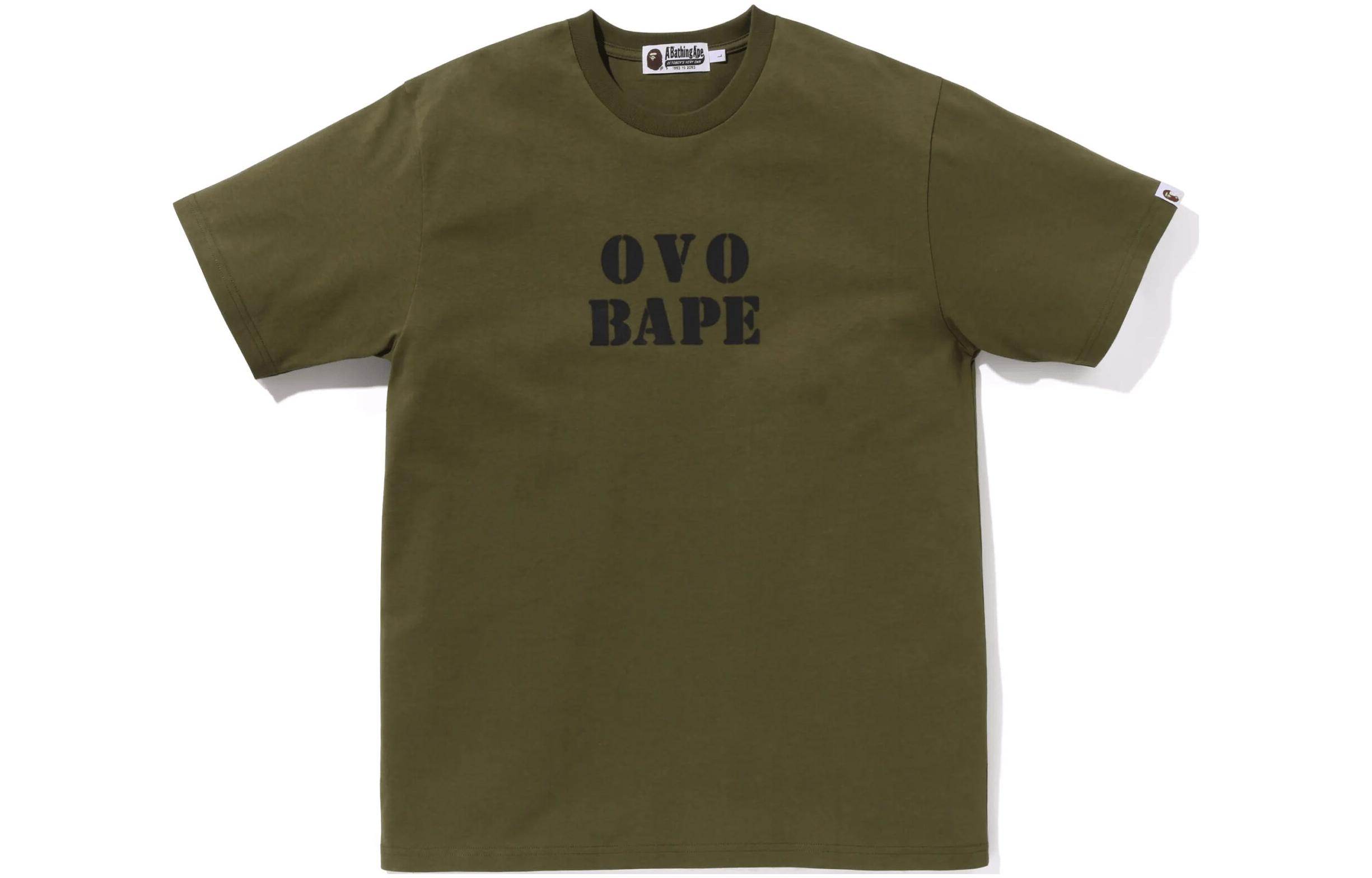 Bape X Ovo Stencil Logo Tee
