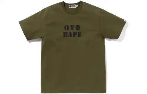 Bape X Ovo Stencil Logo Tee