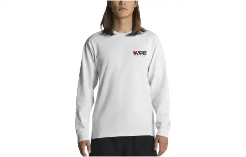 Vans T Shirts Men's White Crew Neck Moderate Straight Fit