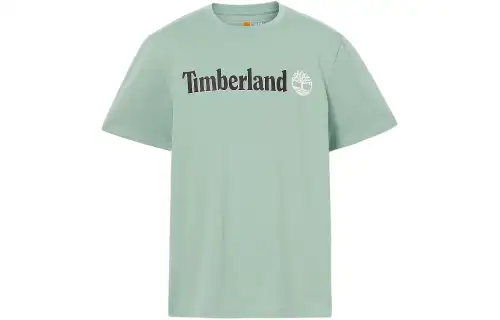Timberland T Shirts Men's Green Crew Neck Moderate Straight Fit