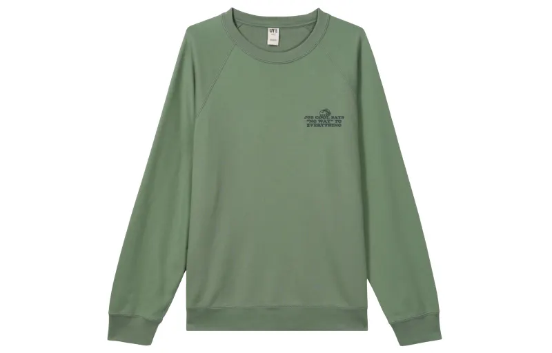 UNIQLO X PEANUTS T Shirts Unisex Turquoise Crew Neck Moderate