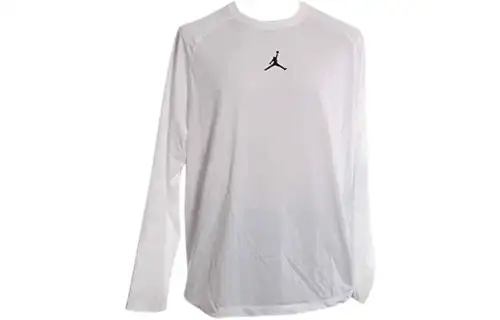 Jordan T Shirts Men's White Crew Neck Moderate Straight Fit