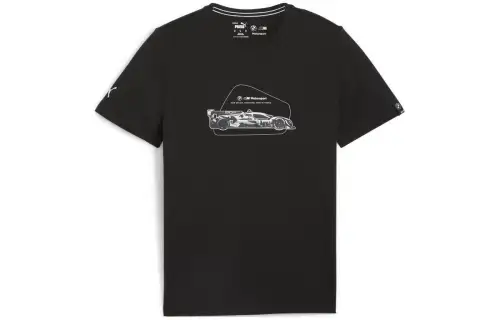 PUMA T Shirts Men's Black Crew Neck Moderate Straight Fit