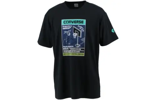 Converse T Shirts Men's Black Crew Neck Moderate Other