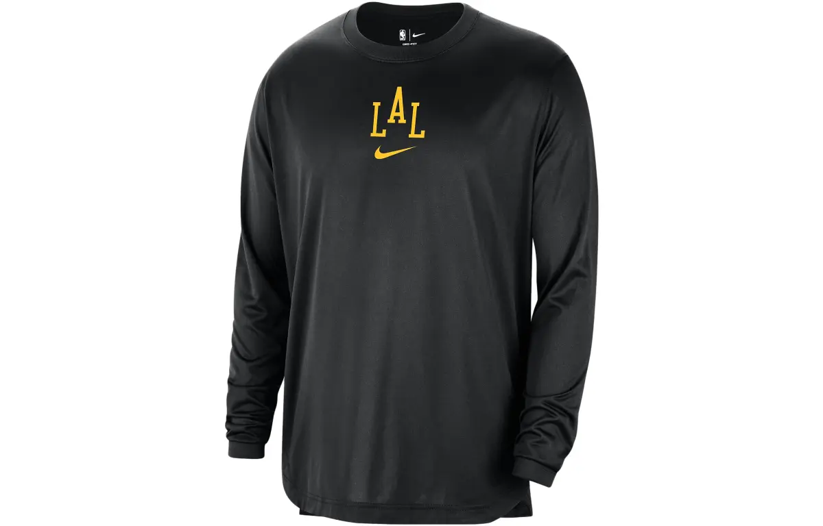 Nike T-Shirts Men's Black Crew Neck Moderate Straight Fit