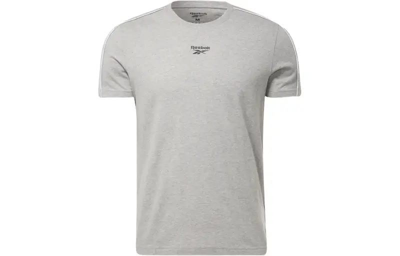 Reebok WORKOUT READY PIPING T Shirt Men's Gray
