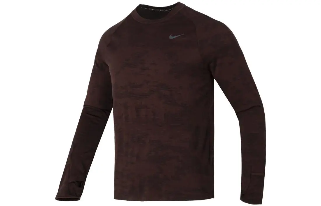 Nike Long Sleeved T Shirt Men's Dark Brown
