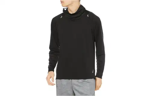 ASICS T Shirts Men's Black Crew Neck Moderate Straight Fit