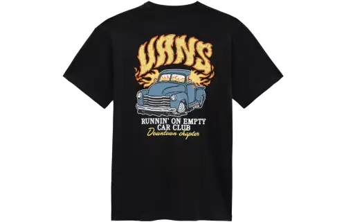Vans T Shirts Men's Black Crew Neck Moderate Straight Fit