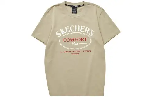 Skechers Colorful T Shirt Men's Beige Brown