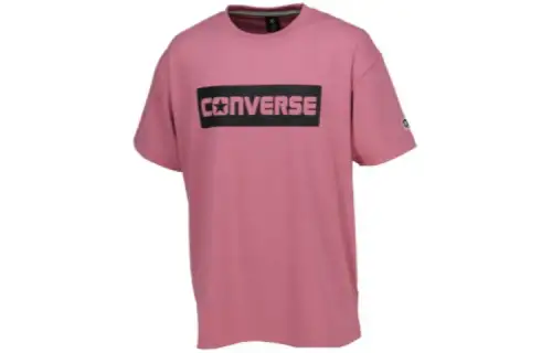 Converse Multi SP T Shirts Men's Pink Crew Neck Moderate Other