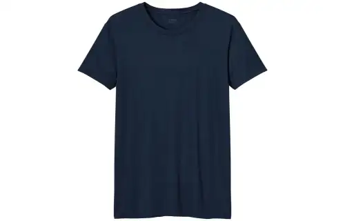 UNIQLO T Shirts Men's Navy Blue Crew Neck Moderate