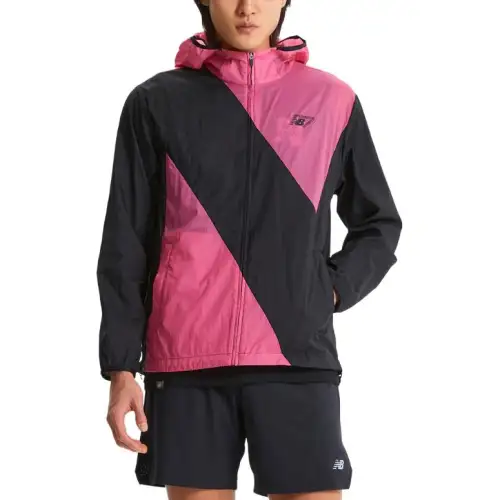 New Balance Jackets Men's Pink Hooded Moderate Other