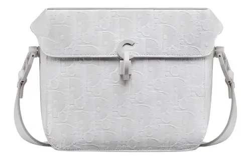 DIOR Cow Leather Boxy Messenger Bag, Crossbody Bag, Shoulder Bag Women's Beige