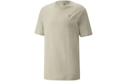 PUMA Downtown T Shirts Men's Khaki Crew Neck Moderate Other