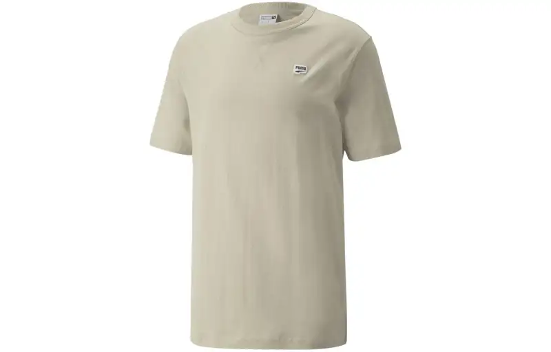 PUMA Downtown T Shirts Men's Khaki Crew Neck Moderate Other