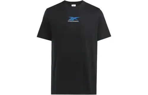 Reebok T Shirts Unisex Black Crew Neck Moderate Straight Fit