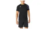 ASICS T Shirts Men's Black Crew Neck Moderate Straight Fit