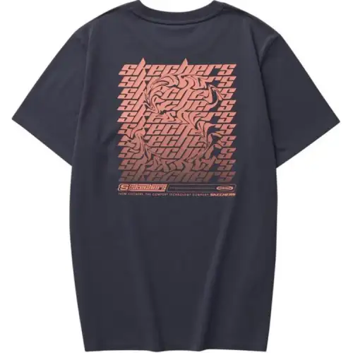 Skechers Colorful T Shirt Unisex Odyssey Gray