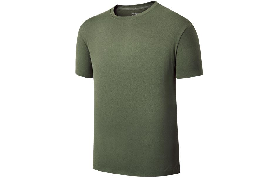 Saucony Running T Shirt Men’s Cream Army Green