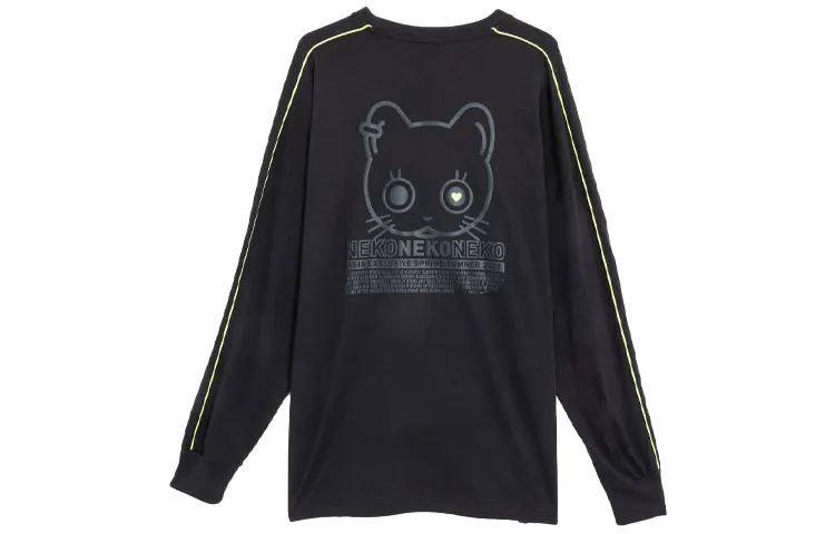 PUMA T-Shirts Unisex Black Crew Neck Moderate Straight Fit