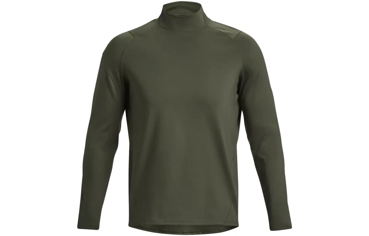 Under Armour RUSH T-Shirts Men's Green Turtleneck Moderate Straight Fit