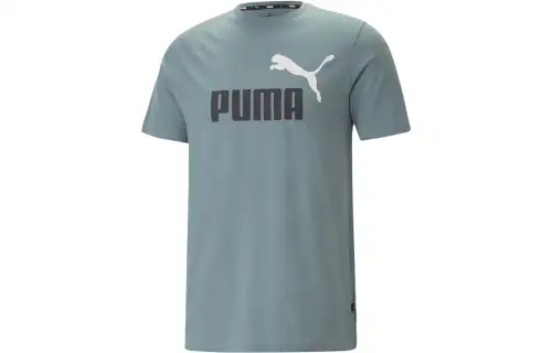 PUMA T Shirt Essentials+2 Colour Logo Homme T Shirt Men's Blue
