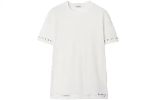 Burberry logo-embroidered organic cotton T-shirt