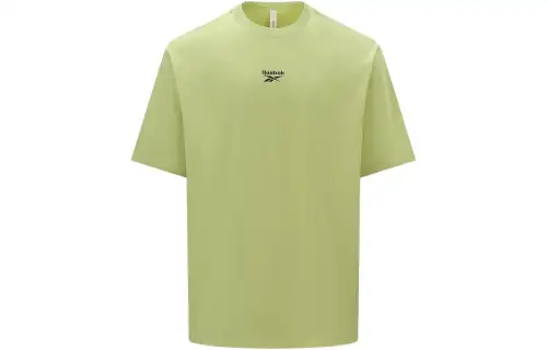Reebok T Shirts Unisex Green Crew Neck Moderate Straight Fit