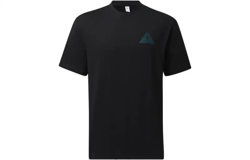 Reebok T Shirts Unisex Black Crew Neck Moderate Straight Fit