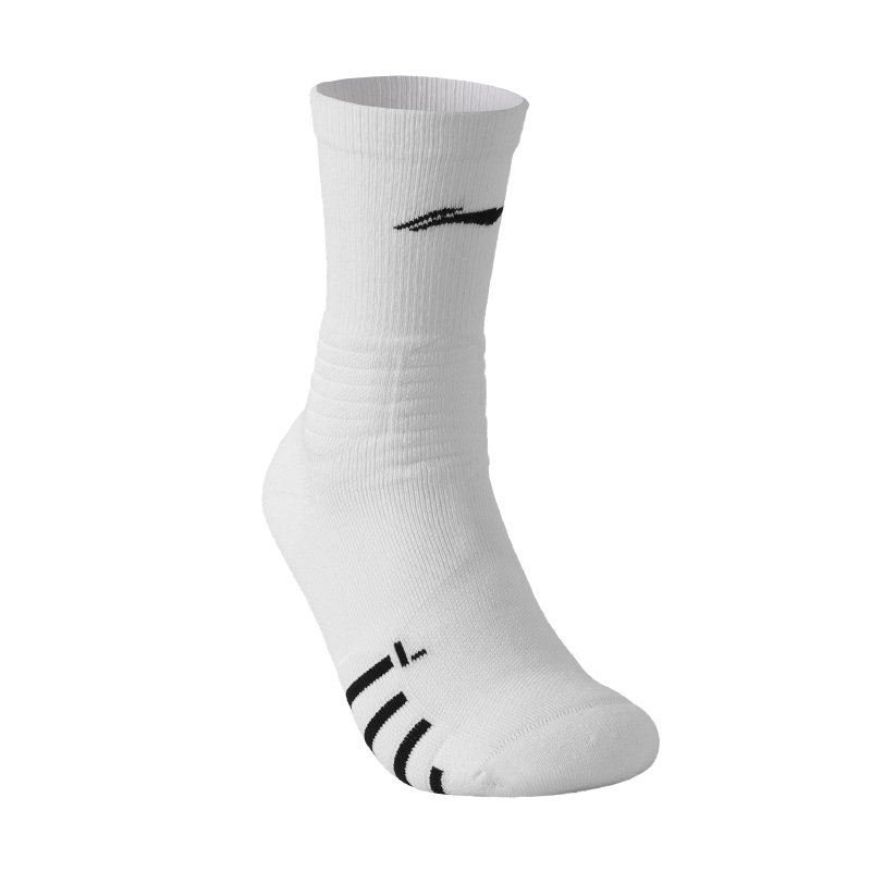 Li Ning Antibacterial And Deodorizing Running Casual Knee High Socks Unisex Black White Combo Set