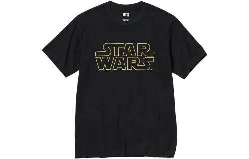 UNIQLO X Disney T Shirts Unisex Black Crew Neck Moderate