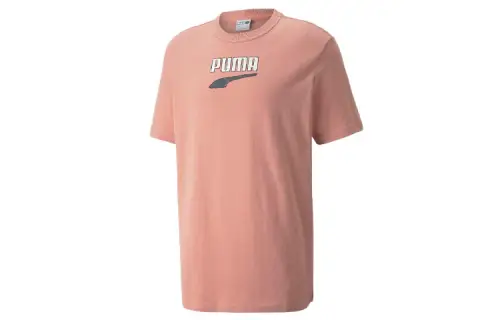 PUMA T Shirts Men's Pink Crew Neck Moderate Other