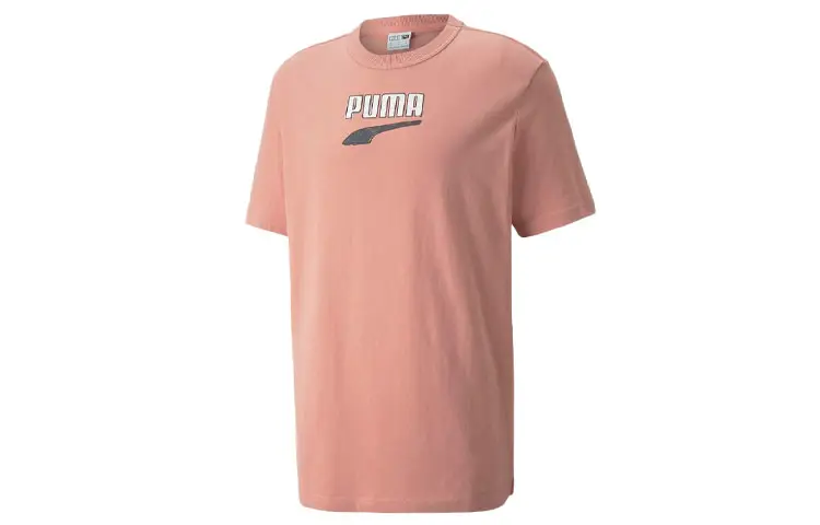 PUMA T Shirts Men's Pink Crew Neck Moderate Other