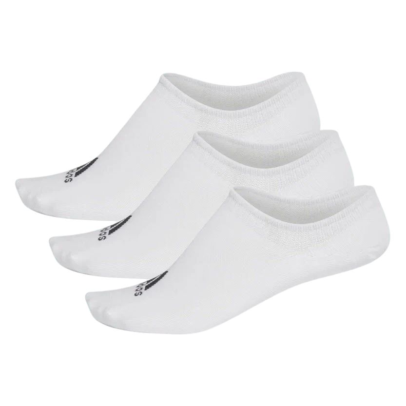 Adidas No Show Socks Unisex 3 Pack White